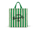 Green Striped Vintage Tote