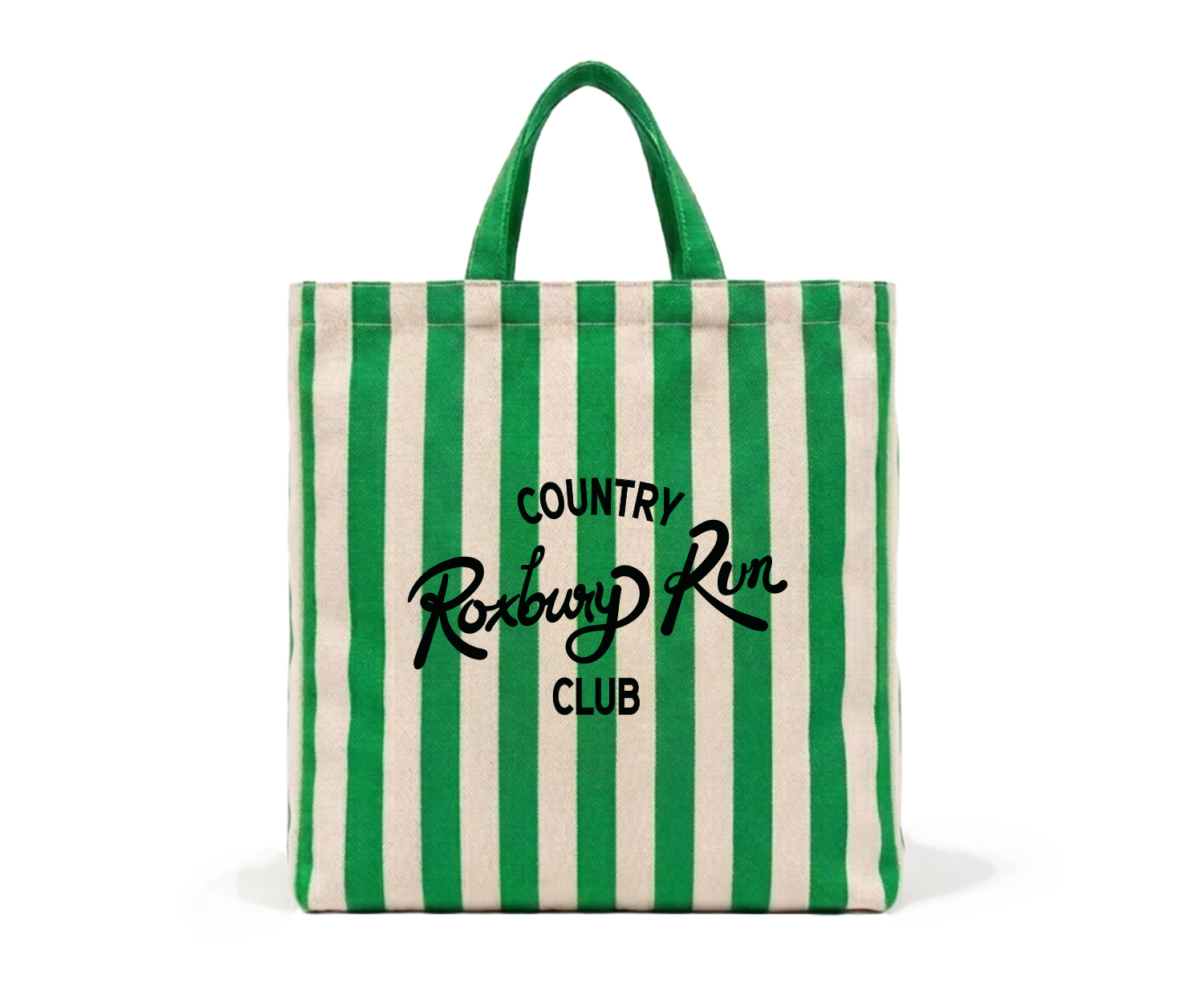 Green Striped Vintage Tote